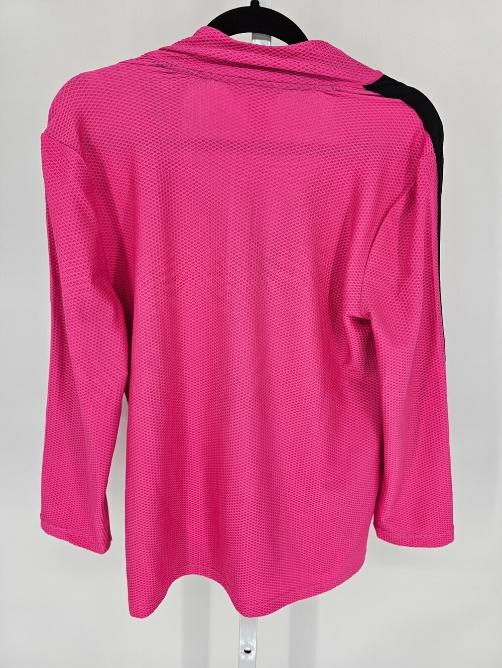 Lauren Ralph Lauren Women Sz PXL petite 1/4 Zip Athletic Jacket Bright Neon Pink - Picture 3 of 3